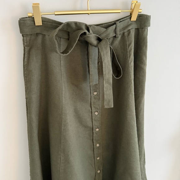 Polo Ralph Lauren Linen Midi Skirt 4 - Picture 8 of 13